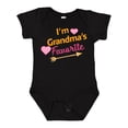 thumbnail image 1 of Inktastic I'm Grandma's Favorite with Arrow and Hearts in Pink Boys or Girls Baby Bodysuit, 1 of 5