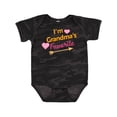 thumbnail image 1 of Inktastic I'm Grandma's Favorite with Arrow and Hearts in Pink Boys or Girls Baby Bodysuit, 1 of 5