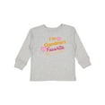 thumbnail image 1 of Inktastic I'm Grandma's Favorite with Arrow and Hearts in Pink Boys or Girls Long Sleeve Toddler T-Shirt, 1 of 5