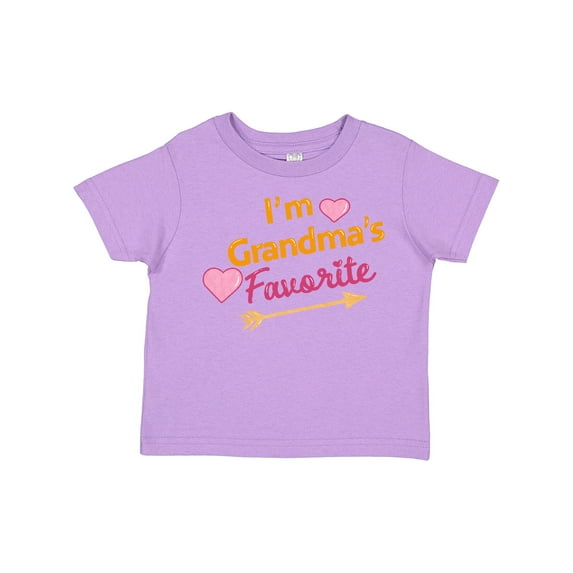 Inktastic I'm Grandma's Favorite with Arrow and Hearts in Pink Boys or Girls Toddler T-Shirt