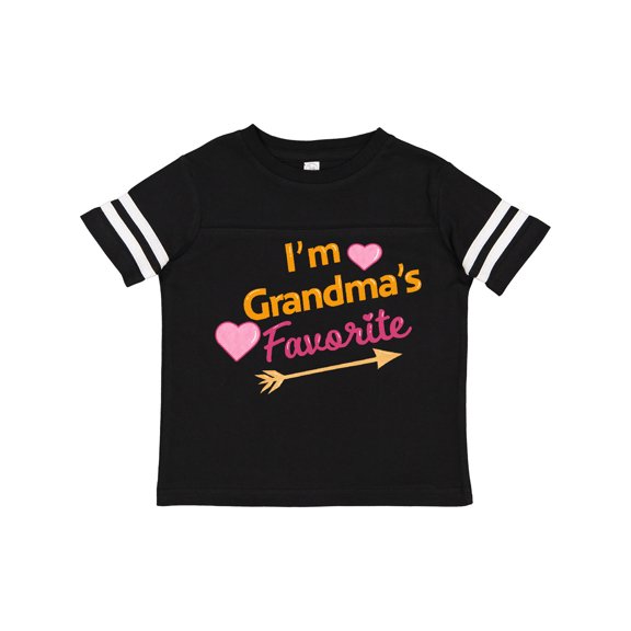 Inktastic I'm Grandma's Favorite with Arrow and Hearts in Pink Boys or Girls Toddler T-Shirt