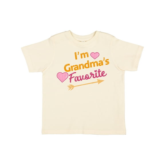 Inktastic I'm Grandma's Favorite with Arrow and Hearts in Pink Boys or Girls Toddler T-Shirt