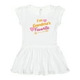 thumbnail image 1 of Inktastic I'm Grandma's Favorite with Arrow and Hearts in Pink Girls Toddler Dress, 1 of 5