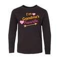 thumbnail image 1 of Inktastic I'm Grandma's Favorite with Arrow and Hearts in Pink Long Sleeve Youth T-Shirt, 1 of 5