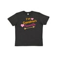 thumbnail image 1 of Inktastic I'm Grandma's Favorite with Arrow and Hearts in Pink Youth T-Shirt, 1 of 5
