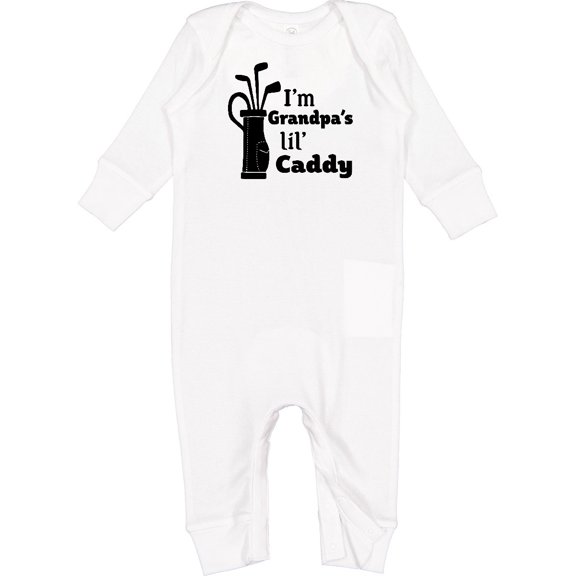 Inktastic I'm Grandpa's Lil' Caddy Golf for Kids Baby Romper Coveralls