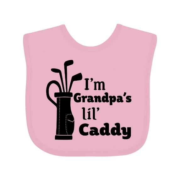 Inktastic I'm Grandpa's Lil' Caddy Golf for Kids Boys or Girls Baby Bib