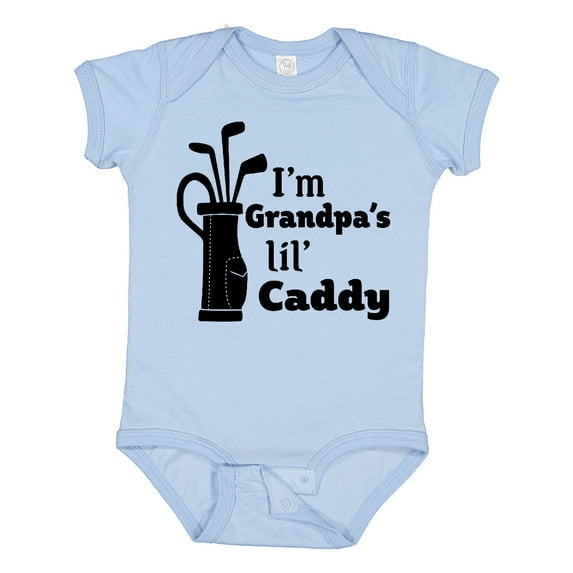 Inktastic I'm Grandpa's Lil' Caddy Golf for Kids Boys or Girls Baby Bodysuit