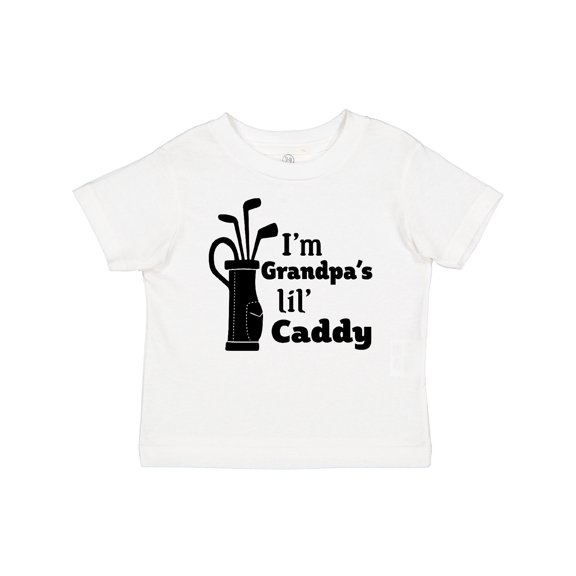 Inktastic I'm Grandpa's Lil' Caddy Golf for Kids Boys or Girls Baby T-Shirt