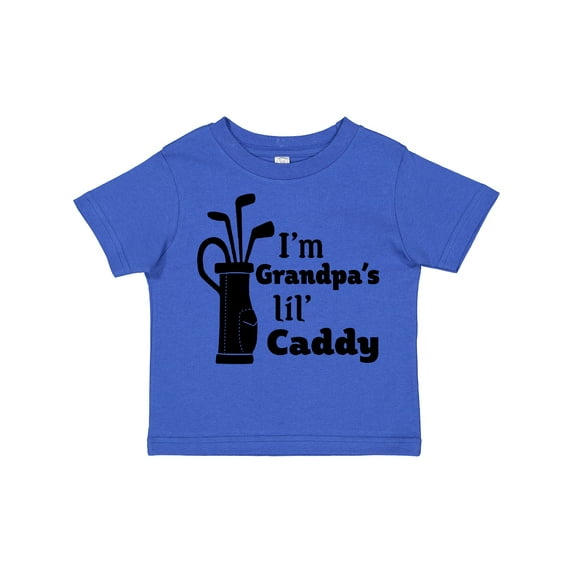 Inktastic I'm Grandpa's Lil' Caddy Golf for Kids Boys or Girls Toddler T-Shirt