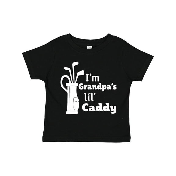 Inktastic I'm Grandpa's Lil' Caddy Golf for Kids Boys or Girls Toddler T-Shirt