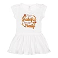 thumbnail image 1 of Inktastic I'm Grateful for My Family in Orange with Fall Leaves Girls Toddler Dress, 1 of 5