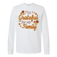 thumbnail image 1 of Inktastic I'm Grateful for My Family in Orange with Fall Leaves Long Sleeve T-Shirt, 1 of 5