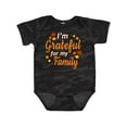 thumbnail image 1 of Inktastic I'm Grateful for My Family in Orange with Fall Leaves Boys or Girls Baby Bodysuit, 1 of 5