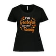 thumbnail image 1 of Inktastic I'm Grateful for my Family in Orange with Fall Leaves Women's Plus Size T-Shirt, 1 of 5