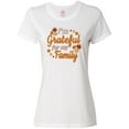 thumbnail image 1 of Inktastic I'm Grateful for my Family in Orange with Fall Leaves Women's T-Shirt, 1 of 5