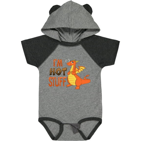 Inktastic I'm Hot Stuff Cute Dragon Boys or Girls Baby Bodysuit