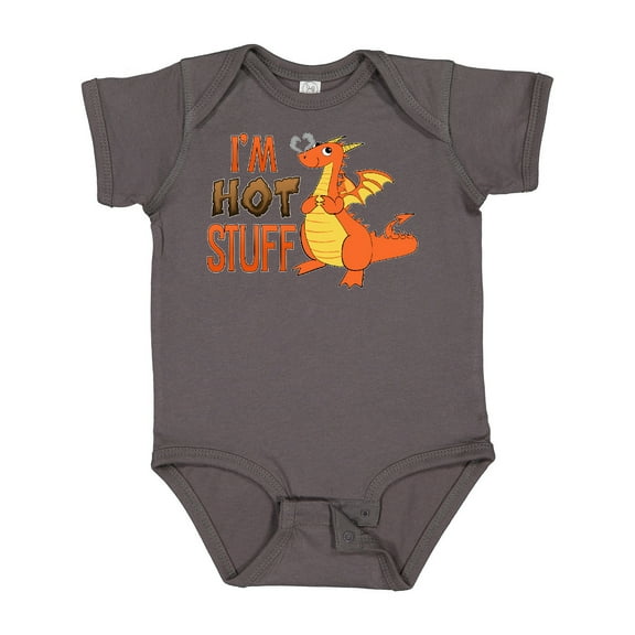 Inktastic I'm Hot Stuff Cute Dragon Boys or Girls Baby Bodysuit