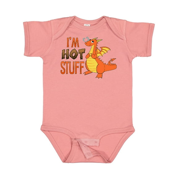 Inktastic I'm Hot Stuff Cute Dragon Boys or Girls Baby Bodysuit