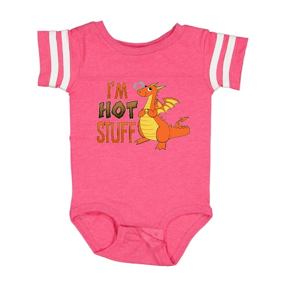 Inktastic I'm Hot Stuff Cute Dragon Boys or Girls Baby Bodysuit