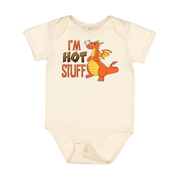 Inktastic I'm Hot Stuff Cute Dragon Boys or Girls Baby Bodysuit