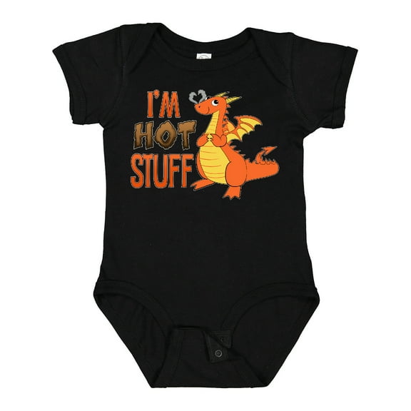 Inktastic I'm Hot Stuff Cute Dragon Boys or Girls Baby Bodysuit