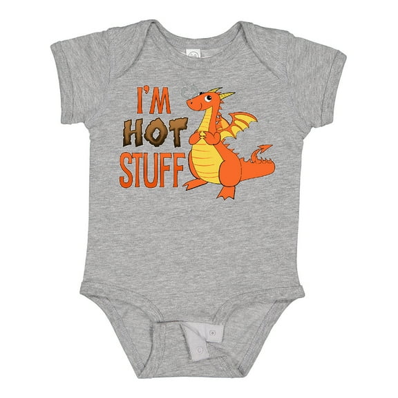 Inktastic I'm Hot Stuff Cute Dragon Boys or Girls Baby Bodysuit