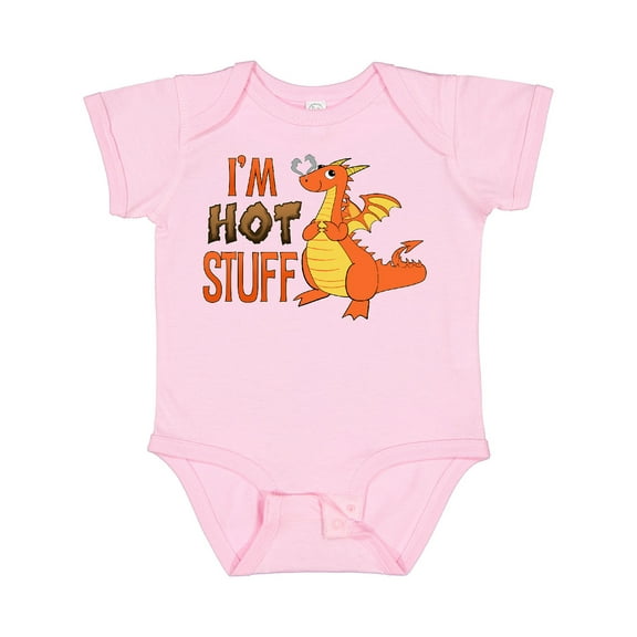 Inktastic I'm Hot Stuff Cute Dragon Boys or Girls Baby Bodysuit