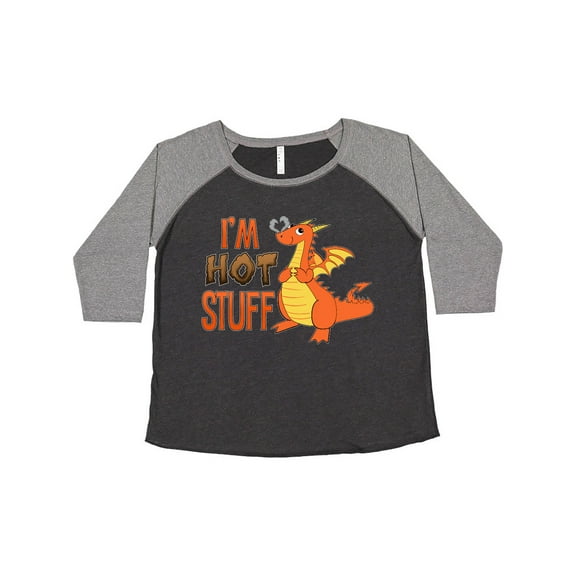 Inktastic I'm Hot Stuff- cute dragon Women's Plus Size T-Shirt