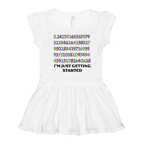 Inktastic I'm Just Getting Started- Pi Day Colorful Numbers Girls Toddler Dress
