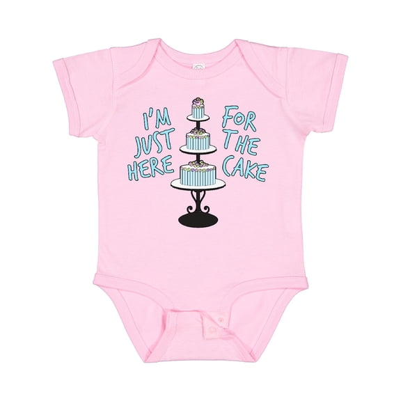 Inktastic I'm Just Here for the Cake Funny Wedding Boys or Girls Baby Bodysuit