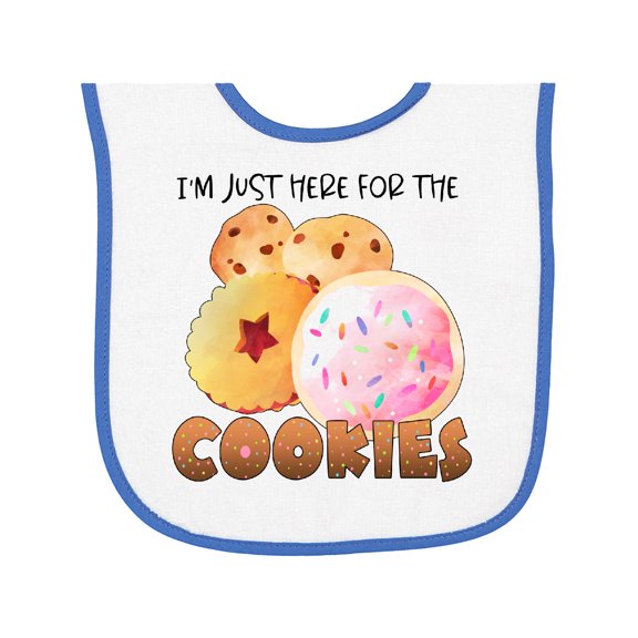 Inktastic I'm Just Here for the Cookies Baby Terry Cloth Bib