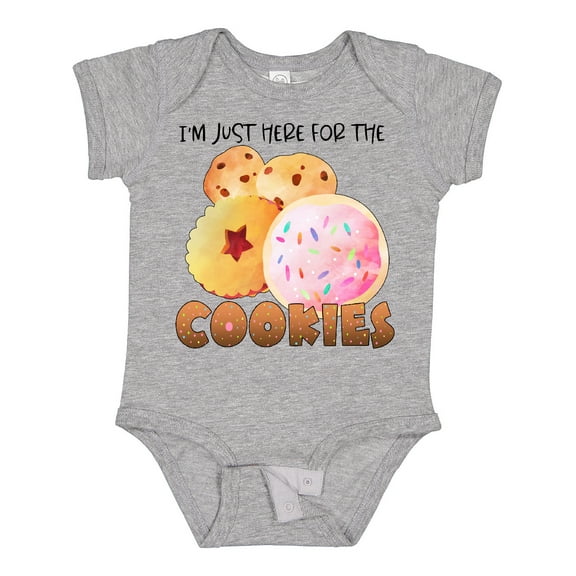 Inktastic I'm Just Here for the Cookies Boys or Girls Baby Bodysuit