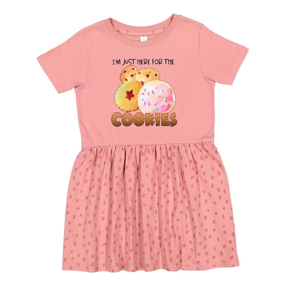 Inktastic I'm Just Here for the Cookies Girls Toddler Dress