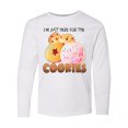 thumbnail image 1 of Inktastic I'm Just Here for the Cookies Long Sleeve Youth T-Shirt, 1 of 5