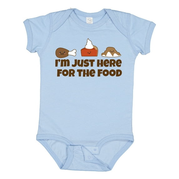 Inktastic I'm Just Here for the Food Boys or Girls Baby Bodysuit