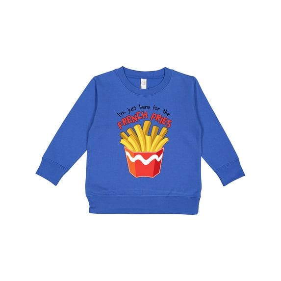 Inktastic I'm Just Here for the French Fries Toddler Sweatshirt