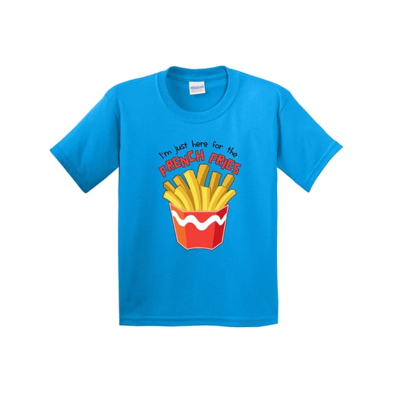 Inktastic I'm Just Here for the French Fries Youth T-Shirt