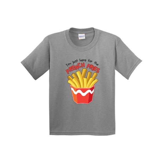 Inktastic I'm Just Here for the French Fries Youth T-Shirt