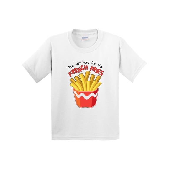 Inktastic I'm Just Here for the French Fries Youth T-Shirt