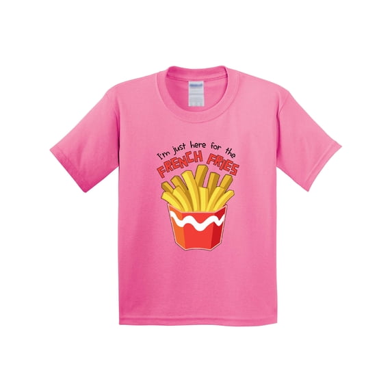 Inktastic I'm Just Here for the French Fries Youth T-Shirt