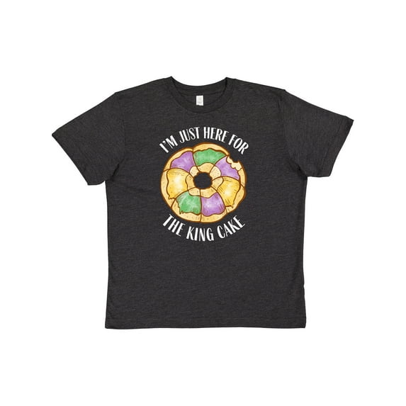 Inktastic I'm Just Here for the King Cake Youth T-Shirt