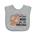 thumbnail image 1 of Inktastic I'm Just Here for the Pretzels Oktoberfest Boys or Girls Baby Bib, 1 of 4