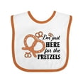 thumbnail image 1 of Inktastic I'm Just Here for the Pretzels Oktoberfest Boys or Girls Baby Bib, 1 of 4