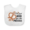 thumbnail image 1 of Inktastic I'm Just Here for the Pretzels Oktoberfest Boys or Girls Baby Bib, 1 of 4