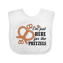 Inktastic I'm Just Here for the Pretzels Oktoberfest Boys or Girls Baby Bib