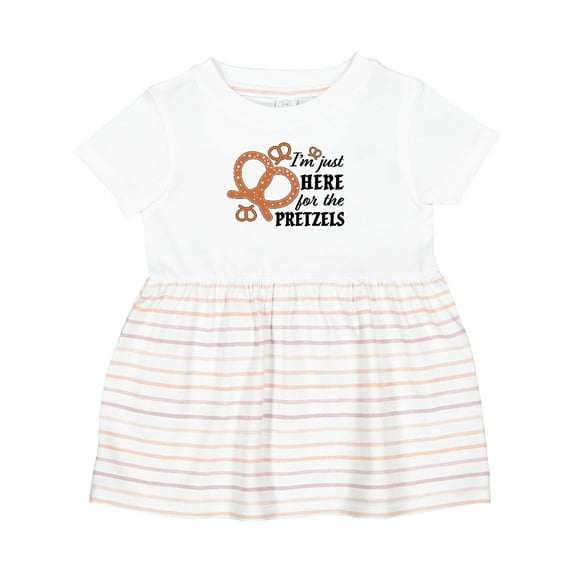 Inktastic I'm Just Here for the Pretzels Oktoberfest Girls Baby Dress