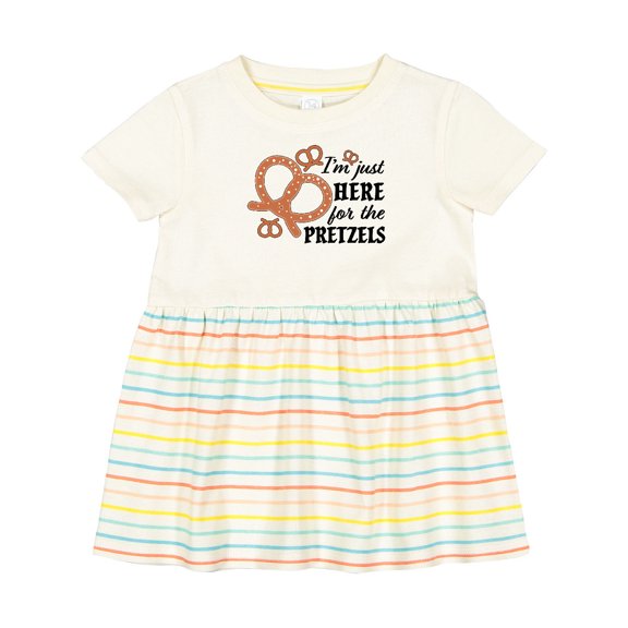 Inktastic I'm Just Here for the Pretzels Oktoberfest Girls Baby Dress