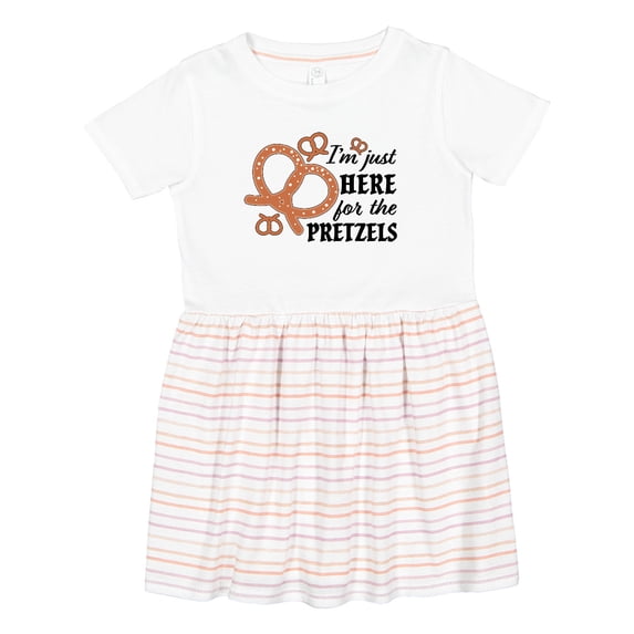 Inktastic I'm Just Here for the Pretzels Oktoberfest Girls Toddler Dress
