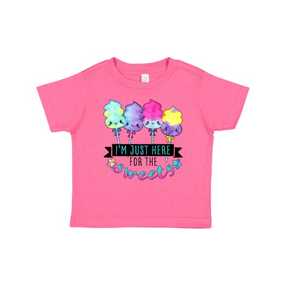 Inktastic I'm Just Here for the Sweets with Spun Sugar Candy Boys or Girls Baby T-Shirt
